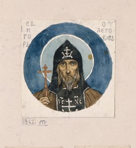 Santo Príncipe Igor de Chernigov Estudio para frescos en la Catedral de San Vladimiro de Kiev, 1884-1889