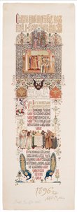 Menú del banquete para celebrar la coronación de Nicolás II y Alexandra Fyodorovna de Viktor Mikhaylovich Vasnetsov