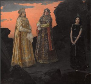 Tres reinas del reino subterráneo, 1879 de Viktor Mikhaylovich Vasnetsov
