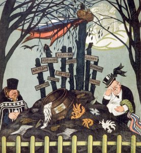 La tumba de los contrarrevolucionarios: Wrangel, Dutov, Kolchak, c.1920-1921 (cartel) de Viktor Nikolaevich Deni