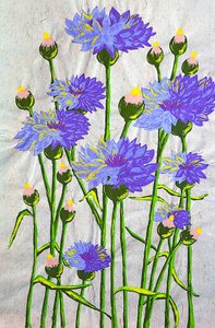 Vibrantes acianos azules de Viktoriia Saunina