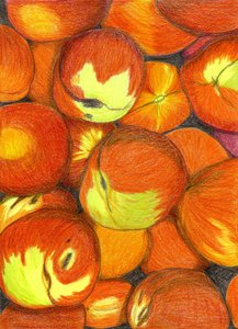 Melocotones frescos y jugosos de Viktoriia Saunina