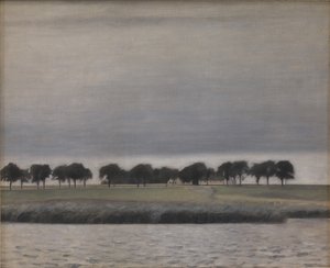 Estudio preliminar para Solregn. Gentofte Sø, 1903 de Vilhelm Hammershøi