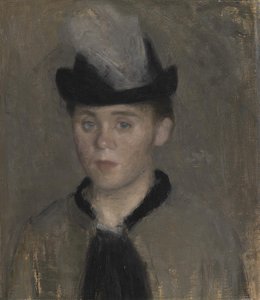 Ida Ilsted, la prometida del artista. Boceto de Vilhelm Hammershøi