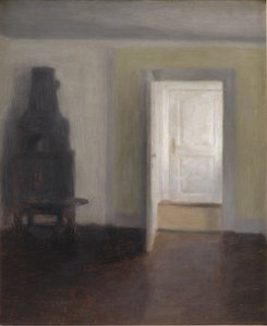 Interior. Una estufa vieja de Vilhelm Hammershøi