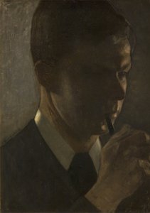 Retrato de Svend Hammershøi, el hermano del artista de Vilhelm Hammershøi