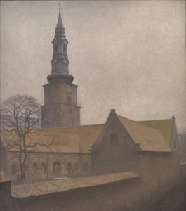 Iglesia de San Petri, Copenhague, 1906 de Vilhelm Hammershøi