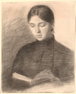 La Hermana del Artista Anna Leyendo de Vilhelm Hammershøi