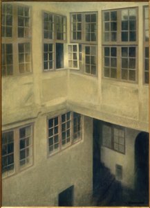 Patio interior. Strandgade 30 de Vilhelm Hammershoi