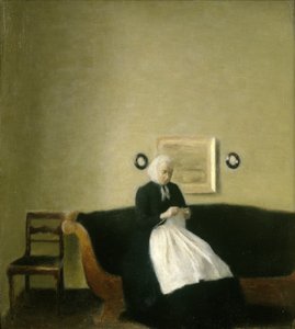 Interior con la Madre del Artista