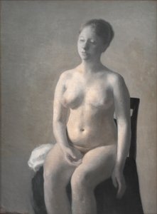 Desnudo femenino sentado de Vilhelm Hammershøi