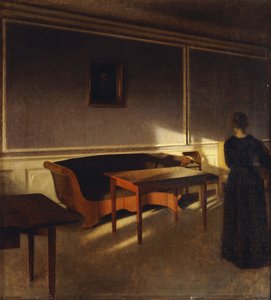 Sol en la sala de estar, No.1, 1903 de Vilhelm Hammershoi