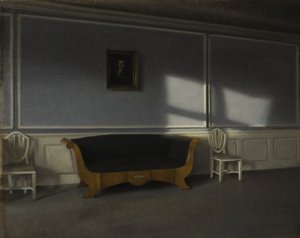 Luz del Sol en la Sala de Estar III, c.1905 de Vilhelm Hammershoi