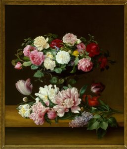 V.J.Hoyer, naturaleza muerta con flores
