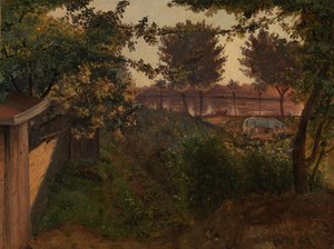 Detrás del jardín del artista en Farimagsvej cerca de St. Jørgens Sø de Vilhelm Kyhn
