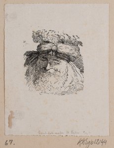 Cabeza de un hombre con gorro de piel de Vilhelm Kyhn