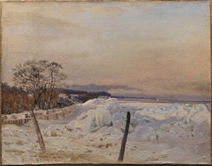 Pack de hielo cerca de Taarbæk, al norte de Copenhague de Vilhelm Kyhn