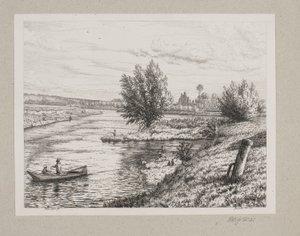 Paisaje en el Río Marne de Vilhelm Kyhn