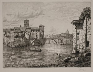 Vista de Ponte Rotto en Roma de Vilhelm Kyhn