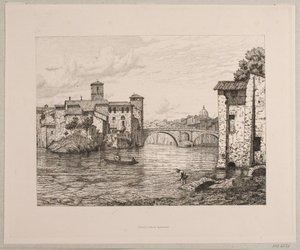 Vista del Ponte Rotto en Roma