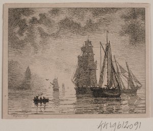 Velas en clima brumoso de Vilhelm Kyhn