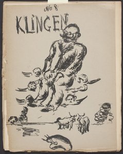 Portada de Klingen, Año III, núm. 8 de Vilhelm Lundstrøm