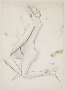 Mujer arrodillada, perfil hacia la izquierda de Vilhelm Lundstrøm