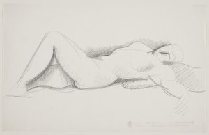 Modelo femenino acostada de Vilhelm Lundstrøm