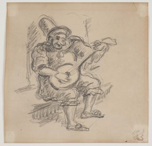 Payaso tocando el laúd