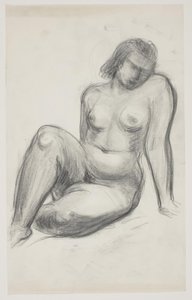 Modelo femenina sentada de Vilhelm Lundstrøm