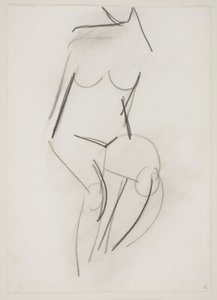Mujer desnuda sentada vista de frente