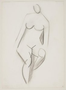 Mujer Desnuda Sentada Vista de Frente de Vilhelm Lundstrøm