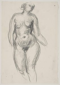 Modelo femenina de pie de Vilhelm Lundstrøm