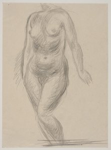 Modelo femenina de pie de Vilhelm Lundstrøm