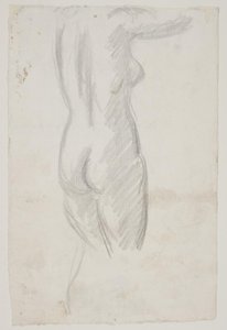Modelo femenina de pie de Vilhelm Lundstrøm