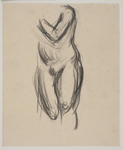 Modelo femenina de pie de Vilhelm Lundstrøm