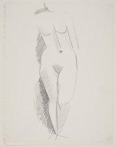 Modelo femenino de pie de Vilhelm Lundstrøm