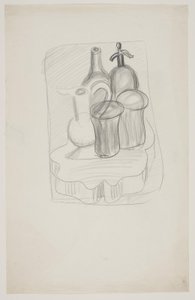 Estudio para una composición con botella y sifón, llamada "embriaguez" de Vilhelm Lundstrøm