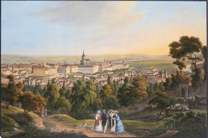 Distrito del Castillo de Praga Hradcany, c. 1830 de Vincenc Morstadt
