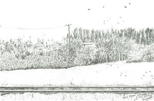 Vista de la estación de Ely desde la plataforma 3, 2005 de Vincent Alexander Booth