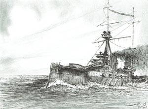 HMS Dreadnought en el mar, 2017 de Vincent Alexander Booth