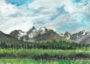Vista del hotel en Crans, 2011 de Vincent Alexander Booth