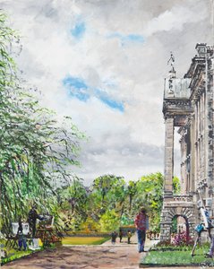 Vista de la casa y jardines de Lyme Park, 2015 de Vincent Alexander Booth