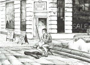 Músico en St. Anns Square, 2016 de Vincent Alexander Booth