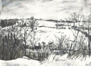 Nieve sobre la tierra en Osmotherley de Vincent Alexander Booth