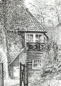 La casa de troncos de Vincent Alexander Booth