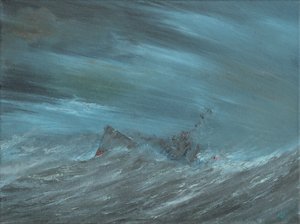 USS Monaghan perdido en el Tifón del Pacífico 18 de diciembre de 1944 de Vincent Alexander Booth