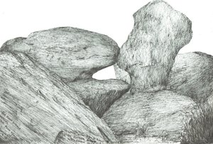 Rocas besándose en Kinder Scout, 2007 de Vincent Alexander Booth