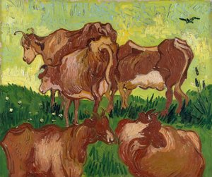 Las vacas después de Jacob Jordaens, 1890 de Vincent van Gogh