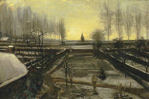 El Jardín de la Parroquia en Nuenen en la Nieve, 1885